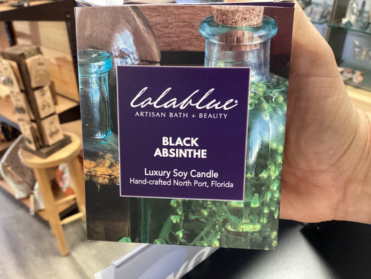 Lolablue Black Absinthe luxury soy candle
