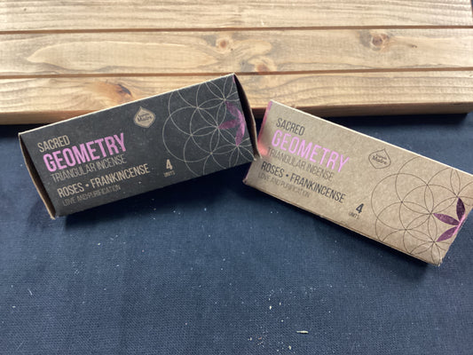 Sacred geometry triangular incense- rose and frankincense