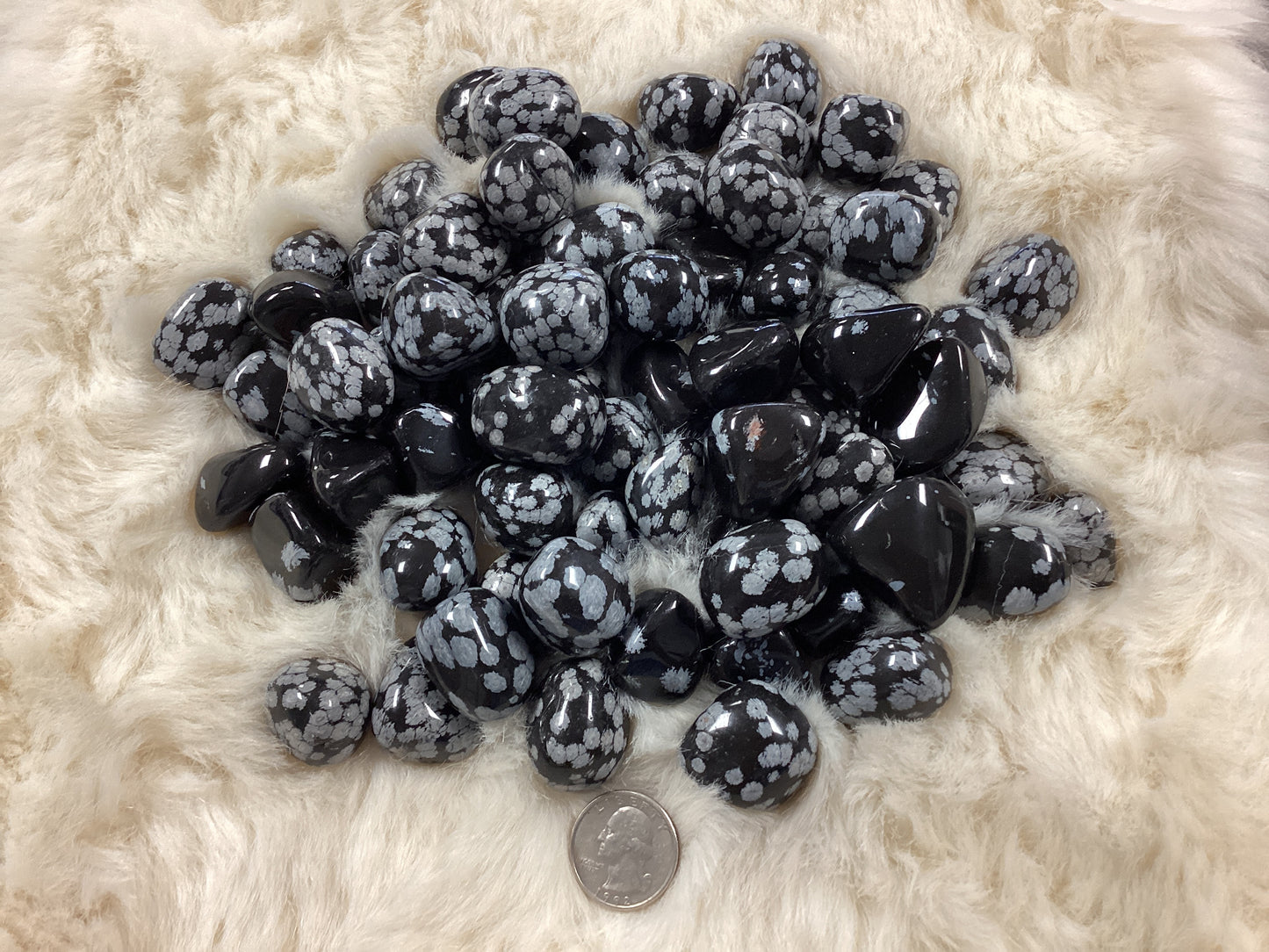 Tumbled Snowflake Obsidian