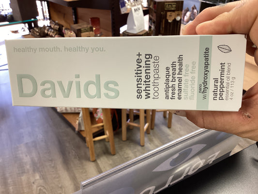 Davids sensitive + whitening toothpaste natural peppermint