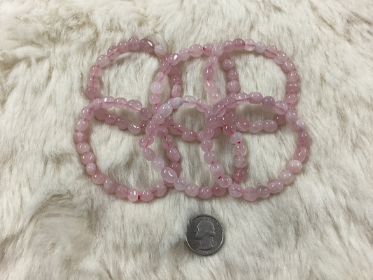 Elastic Bracelets- Rose Quartz