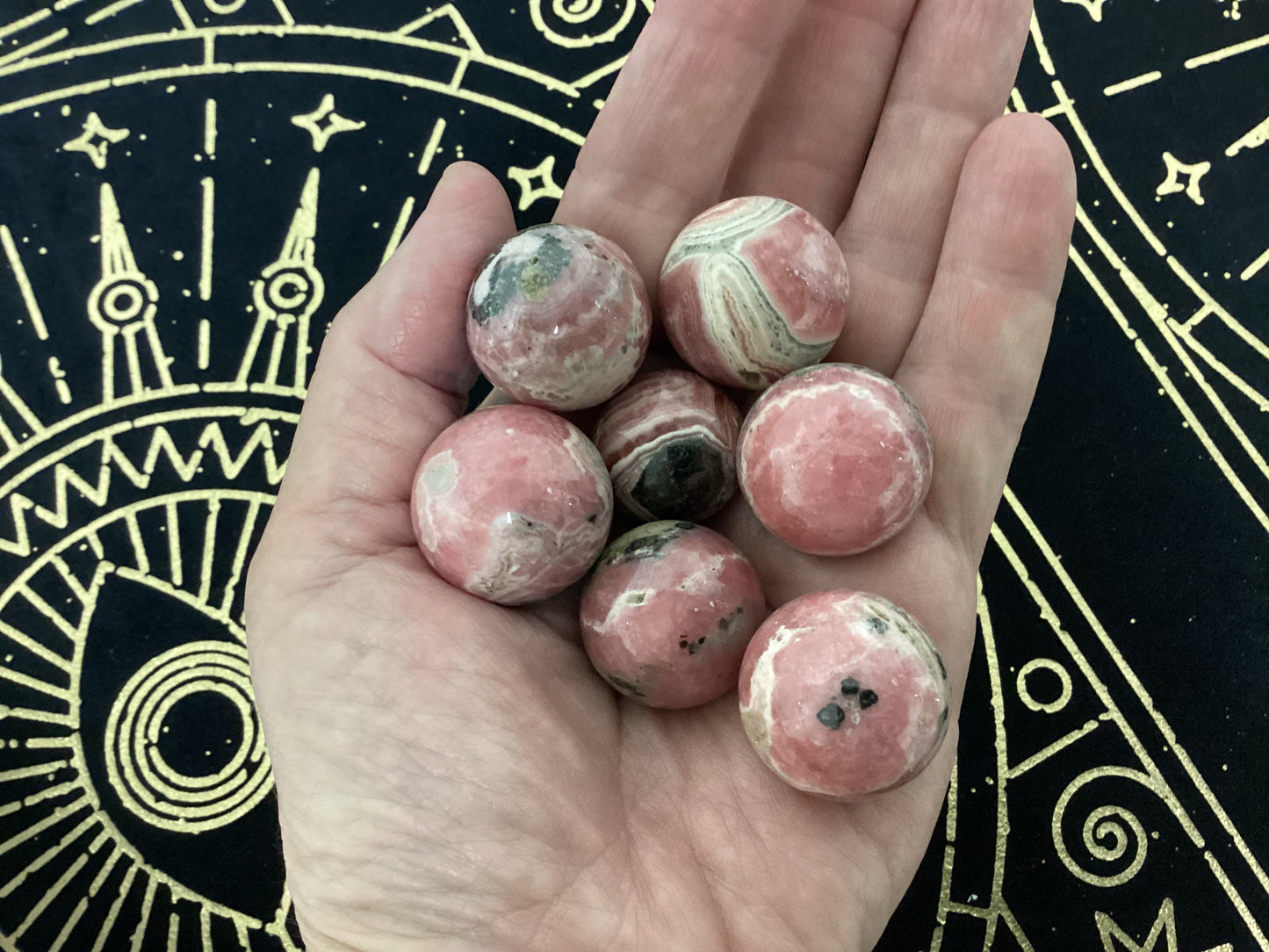 Rhodochrosite Sphere Crystal Balls - Medium