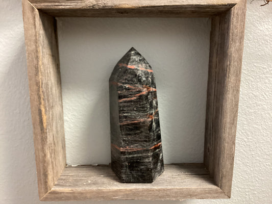 Black Tourmaline Faceted Point - Large