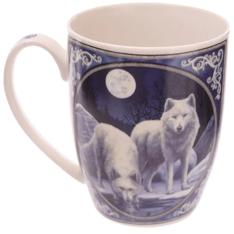 Lisa Parker Winter Warrior Wolf Porcelain Mug