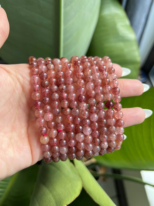 Sapphire & Sage - Red Aventurine Crystal Beaded Bracelet