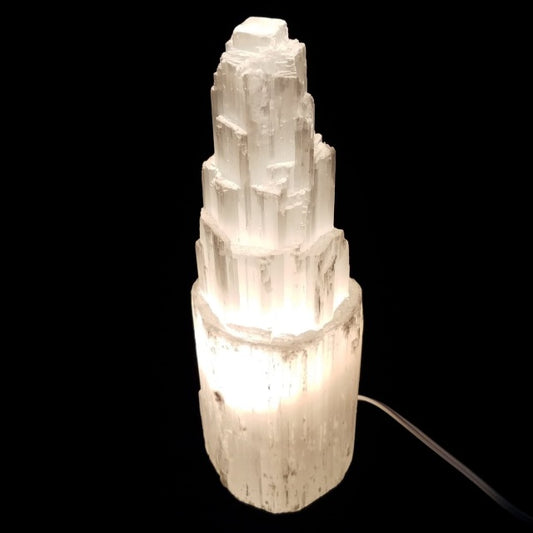 Selenite Skyscraper Lamp - Medium