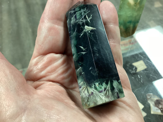 Feather Fluorite Obelisk Point - Medium
