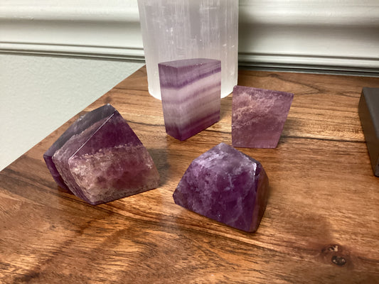 Purple Fluorite Polished Freeform Crystals