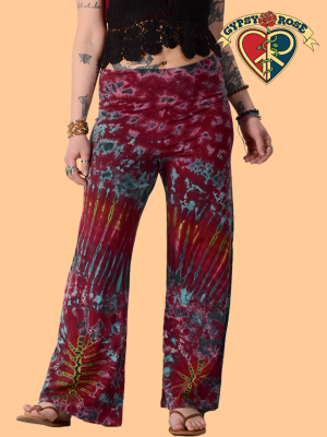 Tie Dye Stretchy Wide Leg Pants