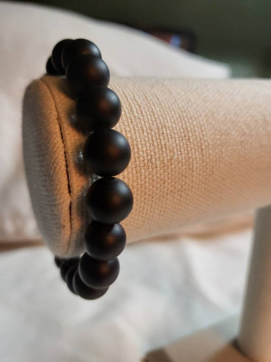 Elastic Bracelets - Black Onyx - Matte