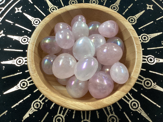 Tumbled Angel Aura Rose Quartz