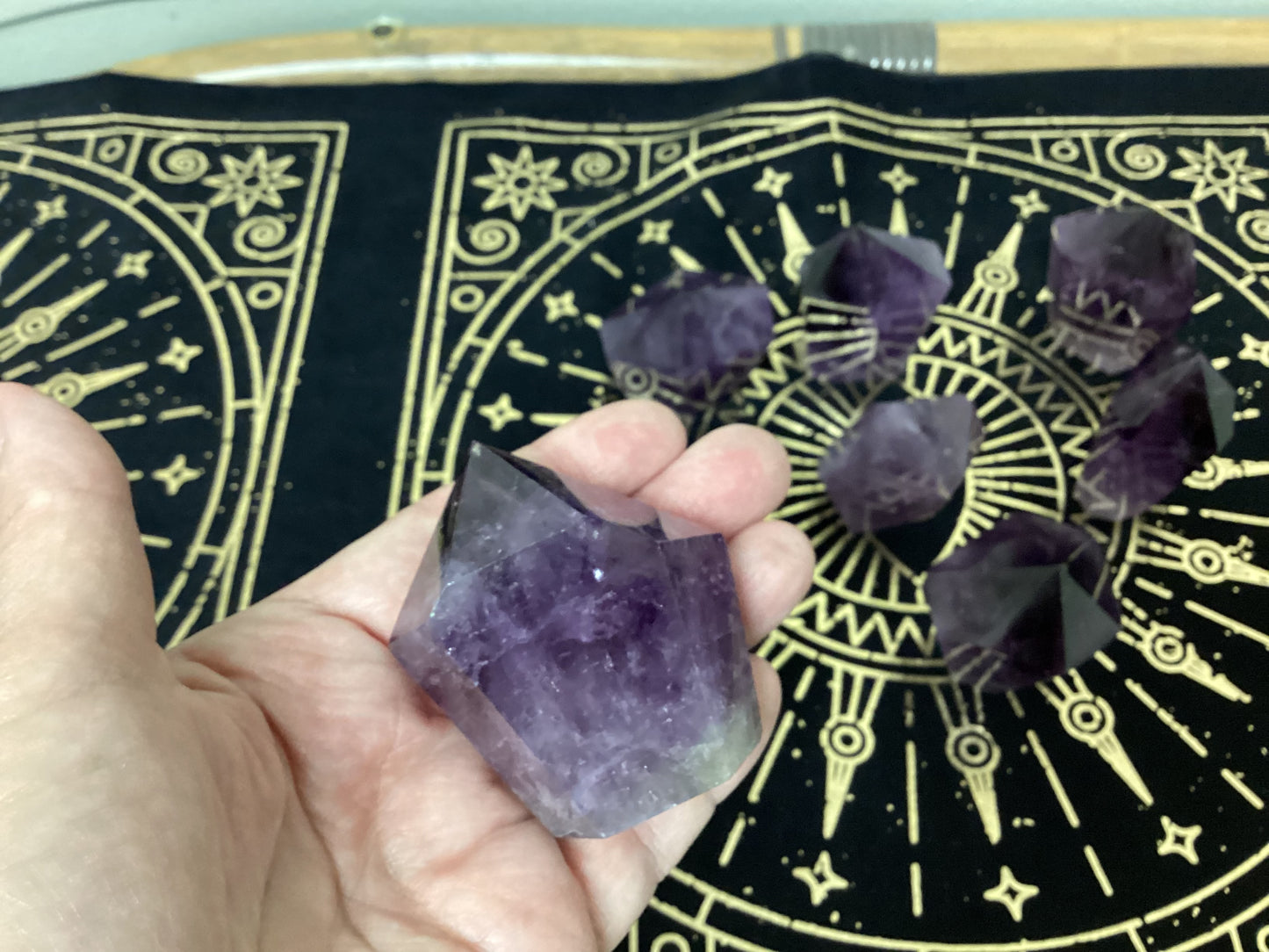 Natural Amethyst Tower Obelisk Point Crystals