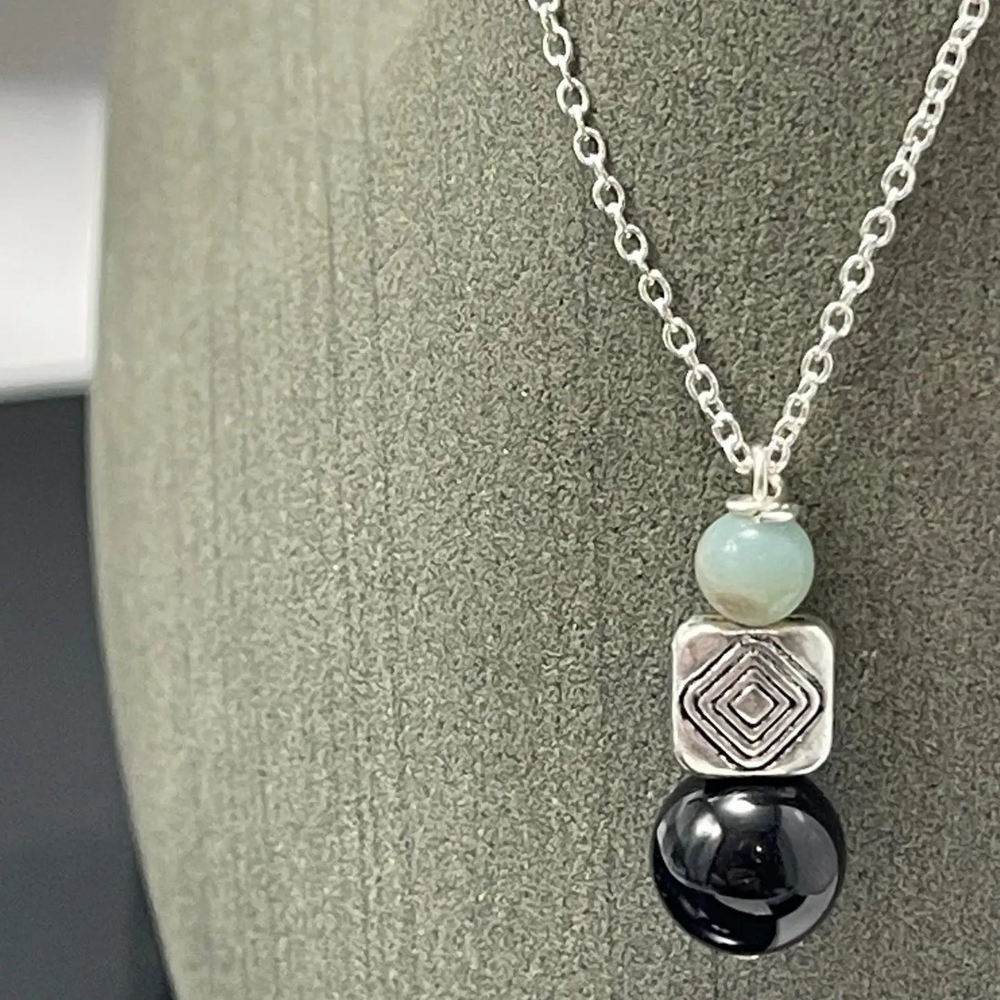 Intent Gems - Amazonite & Black Onyx Necklace