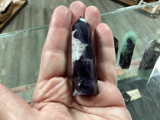 Feather Fluorite Obelisk Point - Small
