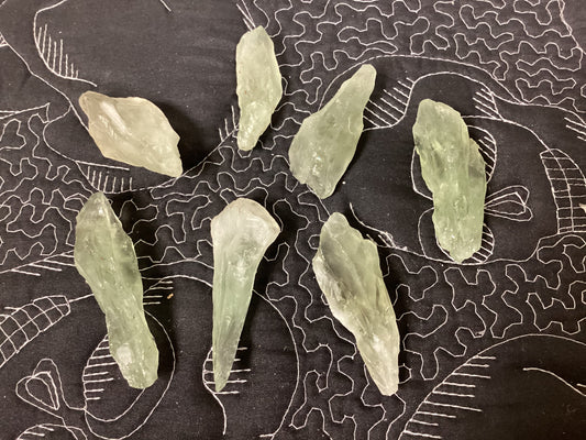 Prasiolite Green Amethyst Raw Crystals - Large