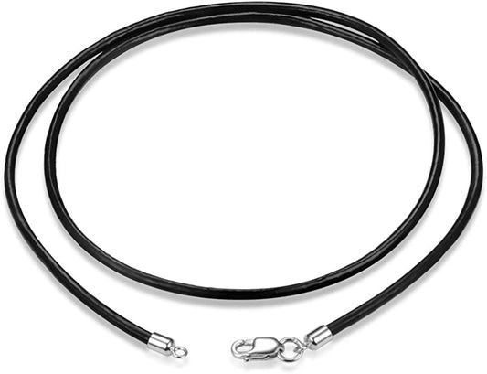 Black Leather Necklace Cord