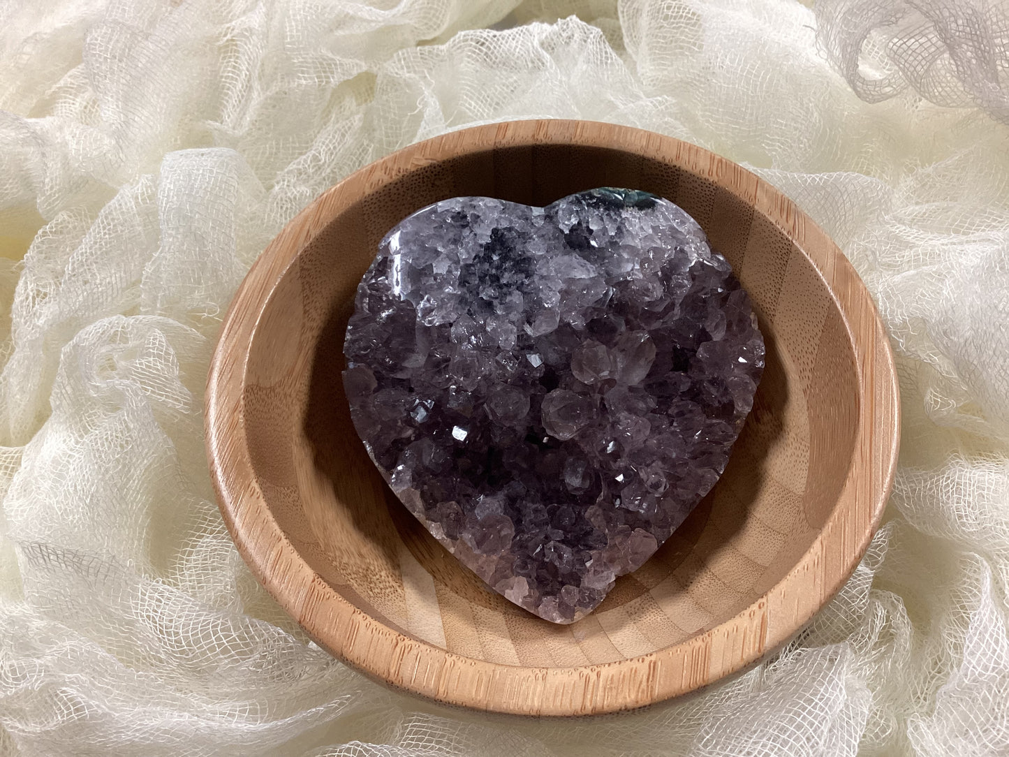 Amethyst Druzy Heart