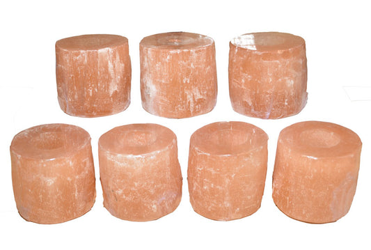 Selenite Candleholder - Peach