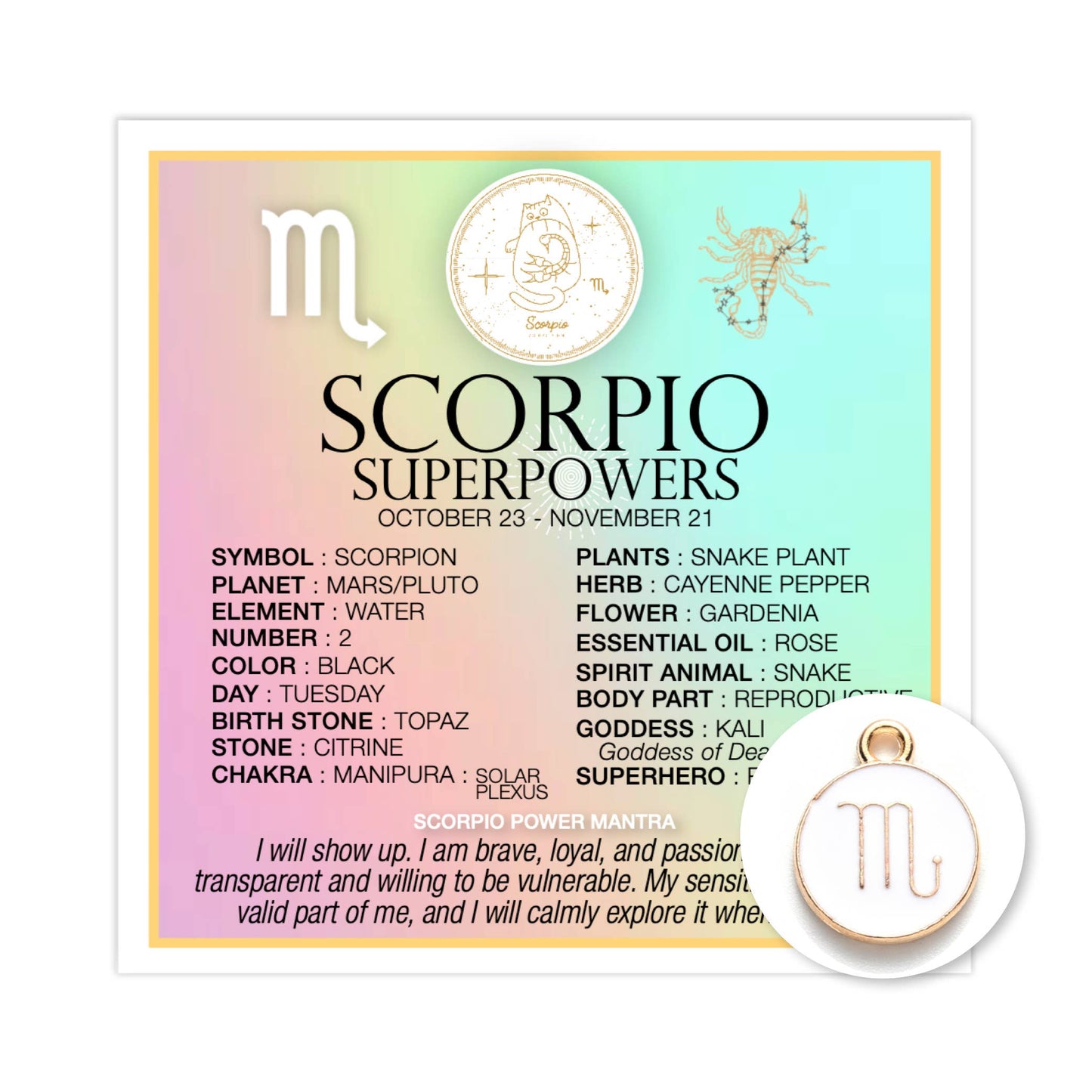 Superpowers Charm - Scorpio