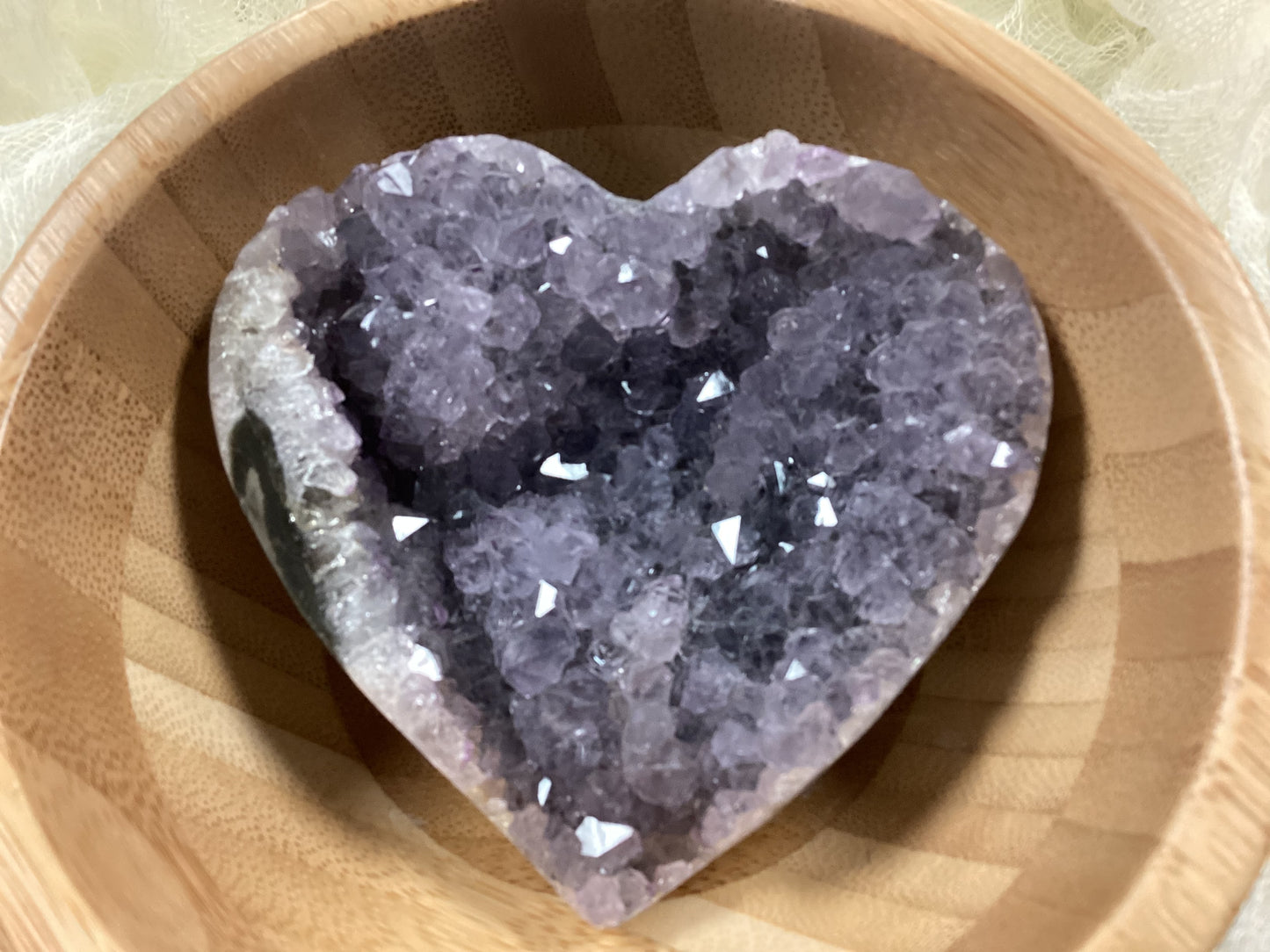 Amethyst Druzy Heart