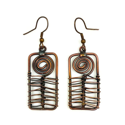 Basketweave Rectangle Earrings