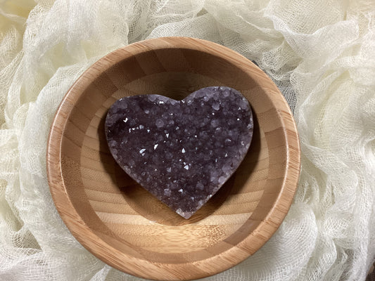 Amethyst Druzy Heart