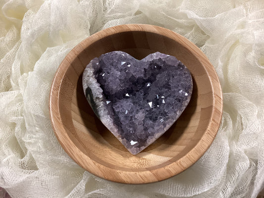 Amethyst Druzy Heart