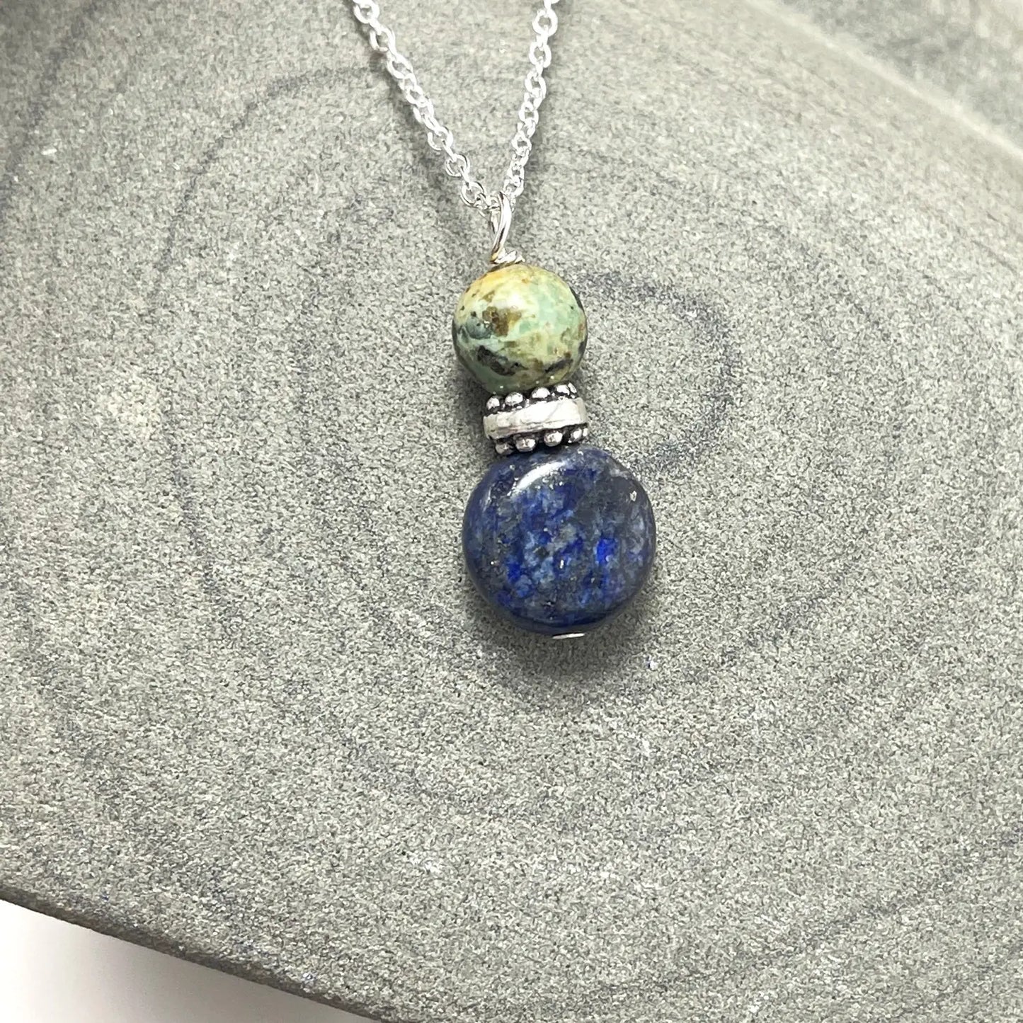 Intent Gems - Lapis Lazuli & African Turquoise Necklace