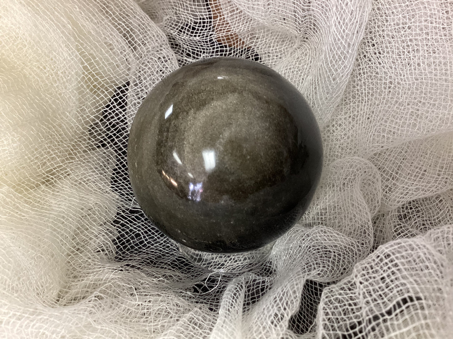 Gold Sheen Obsidian Sphere - Large