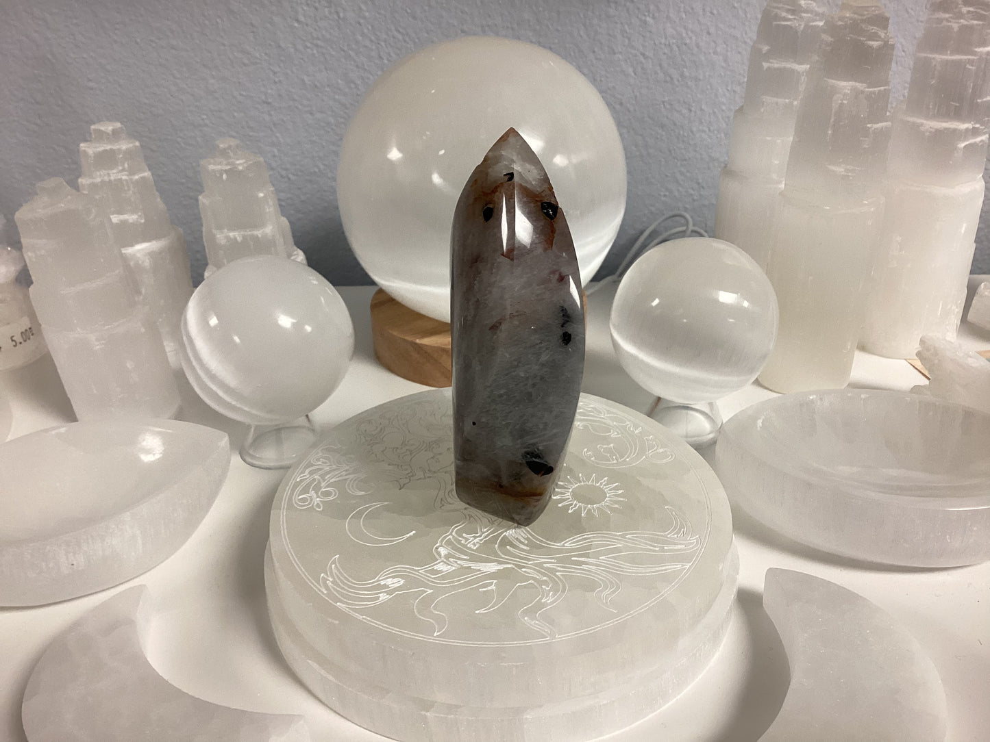 Flame - Hematoid Quartz w/ Tourmaline Inclusions