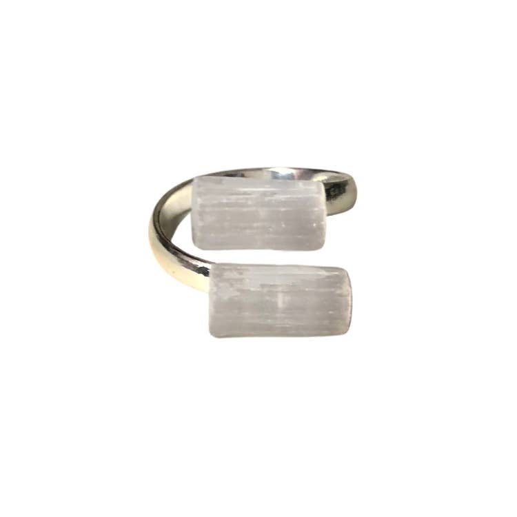 Selenite Adjustable Wrap Ring