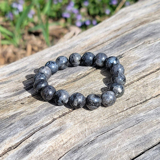 Elastic Bracelets - Larvikite