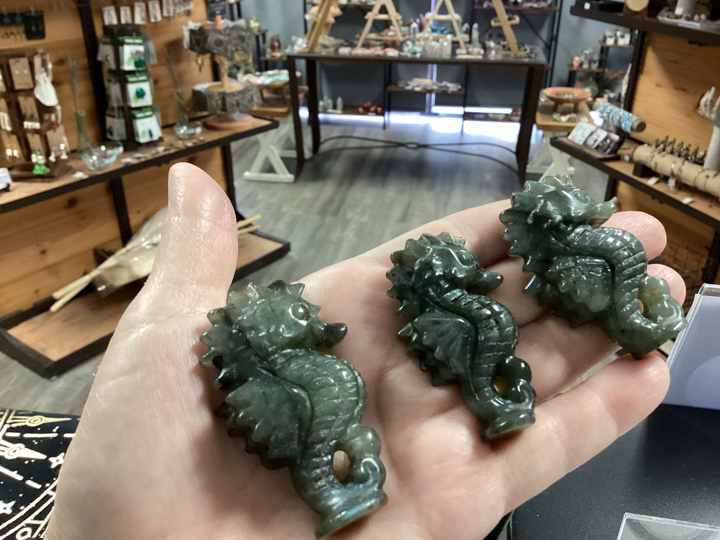 Natural Labradorite Seahorses