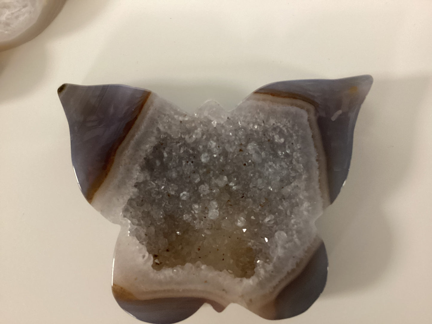 Natural Druzy Agate Butterfly Crystals