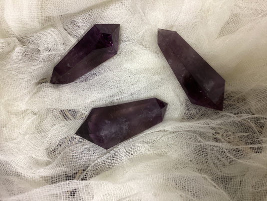 Natural Double Terminated Amethyst Obelisks