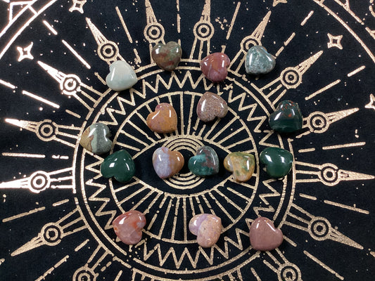Ocean Jasper Crystal Hearts