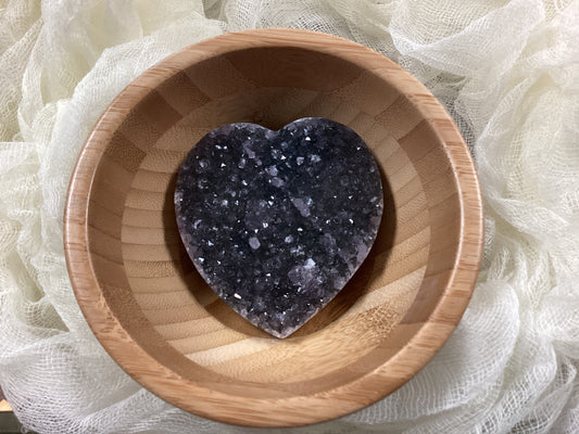 Amethyst Druzy Heart