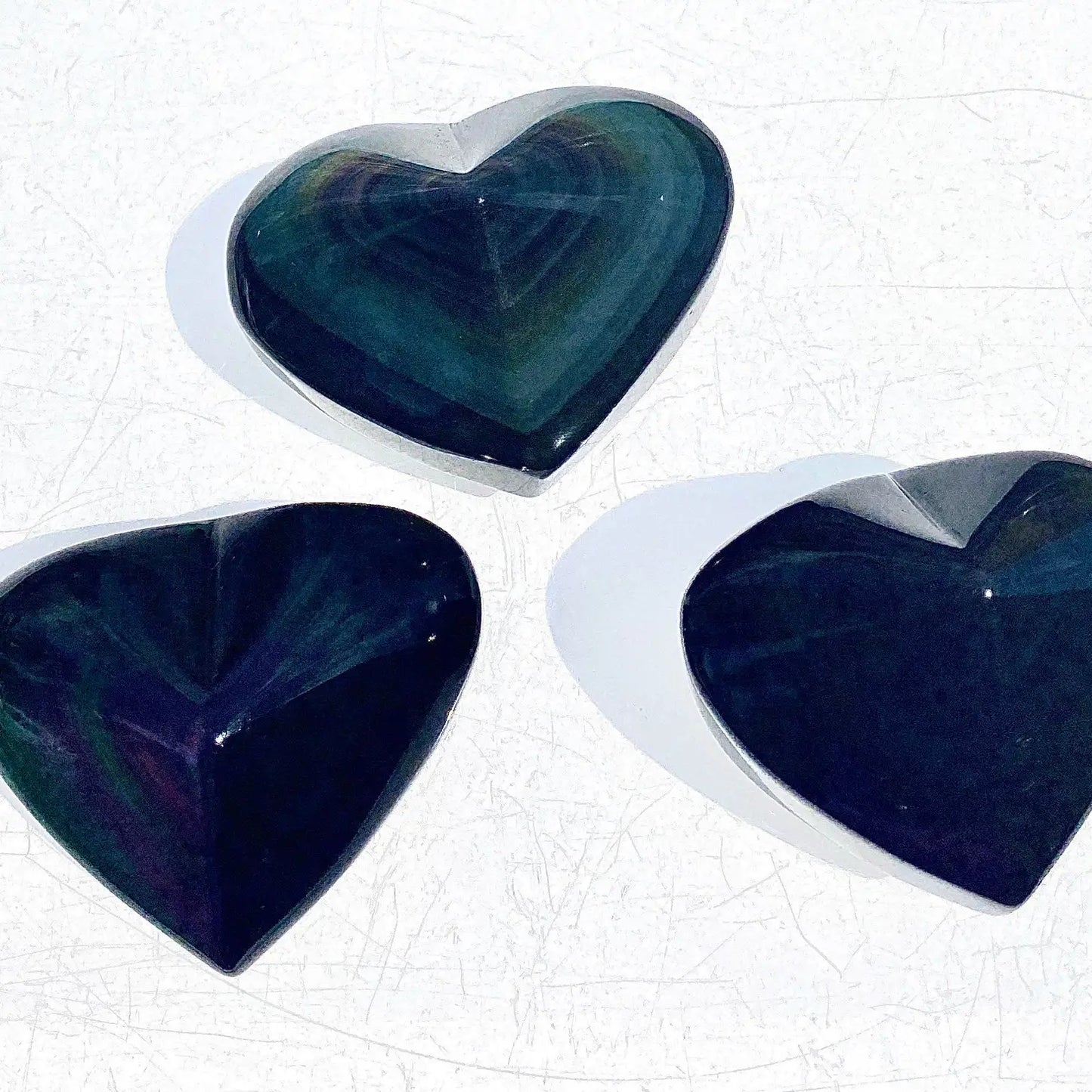 Rainbow Obsidian Heart