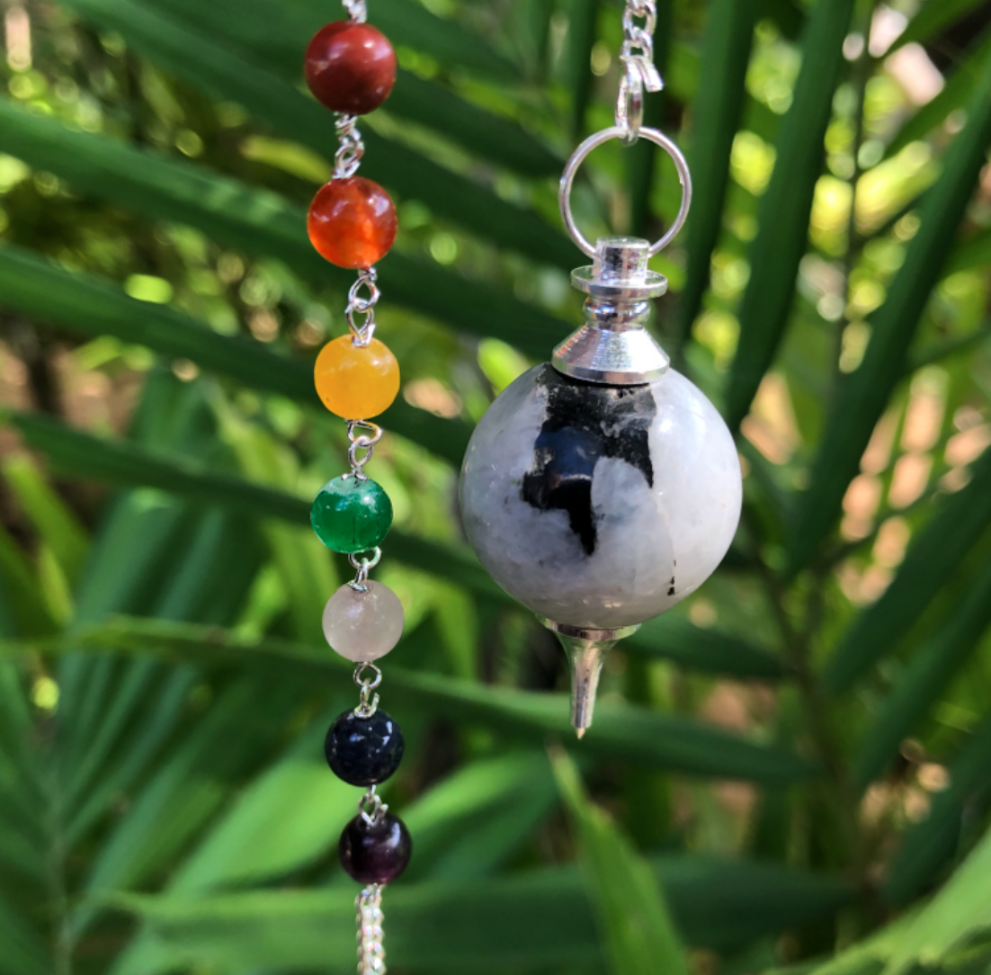 Moonstone Chakra Ball Pendulum ~ "Intuition & Moon Energy"