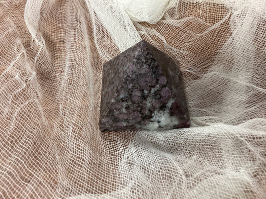 Pink Garnet Pyramid