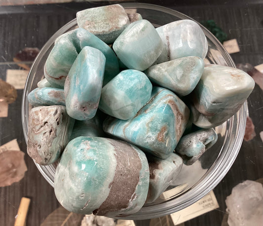 Tumbled Blue Aragonite