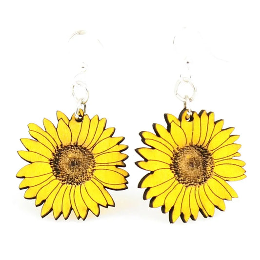 Detailed Sunflower Earrings
