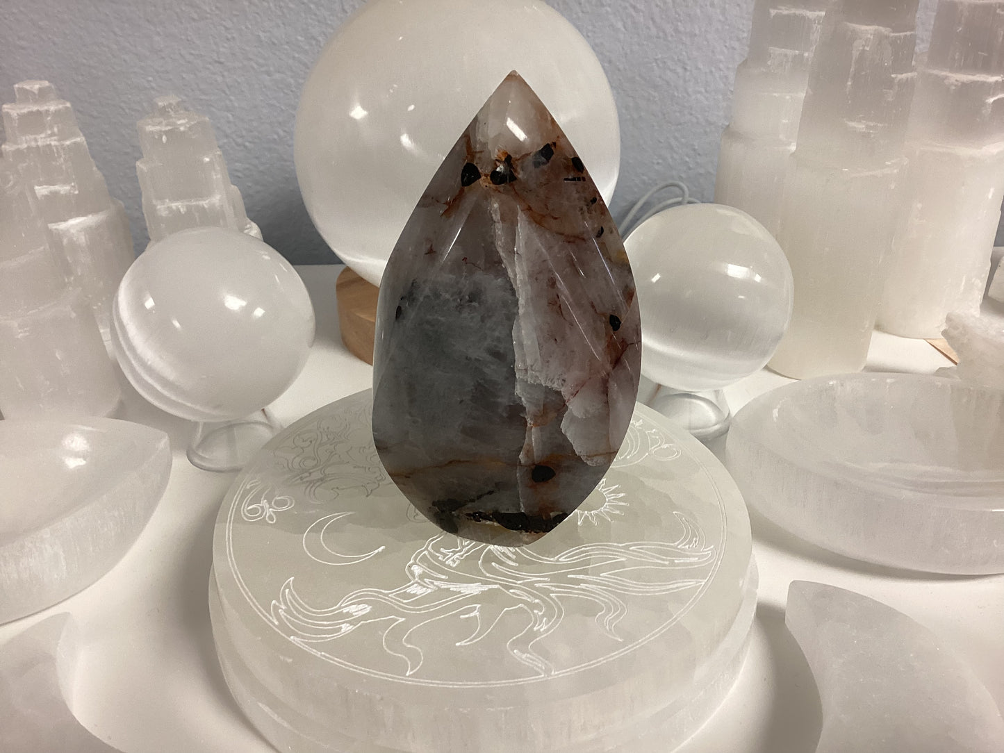 Flame - Hematoid Quartz w/ Tourmaline Inclusions