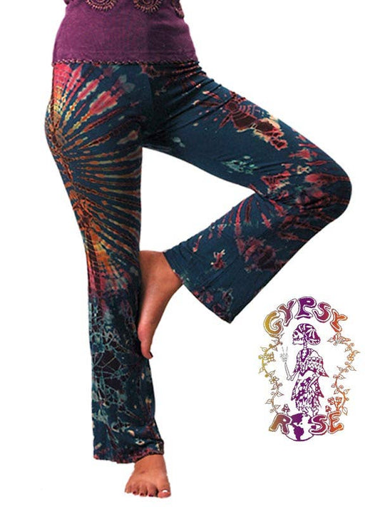 Tie Dye Spandex Blend Stretch Pants