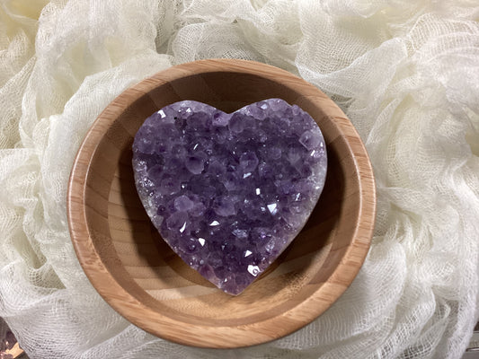 Amethyst Druzy Heart