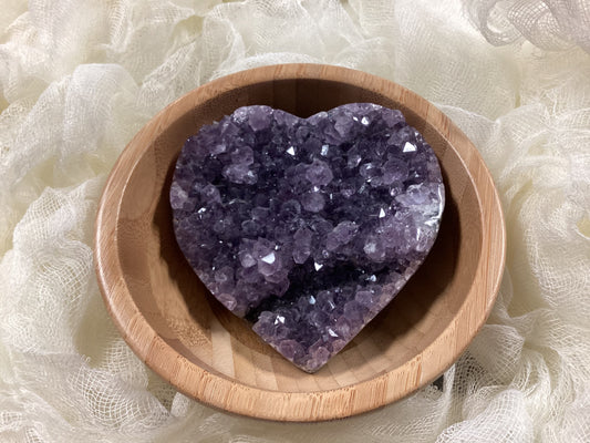 Amethyst Druzy Heart