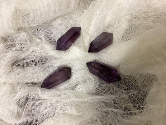 Natural Double Terminated Amethyst Obelisks