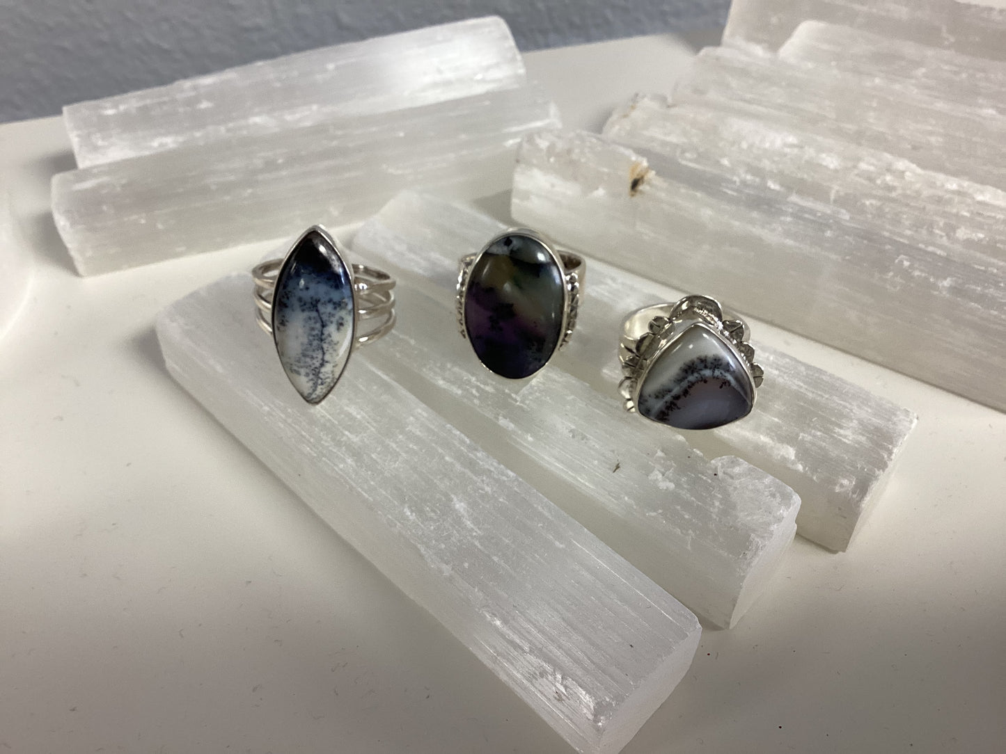 Dendrite Opal Sterling Silver Boho Ring