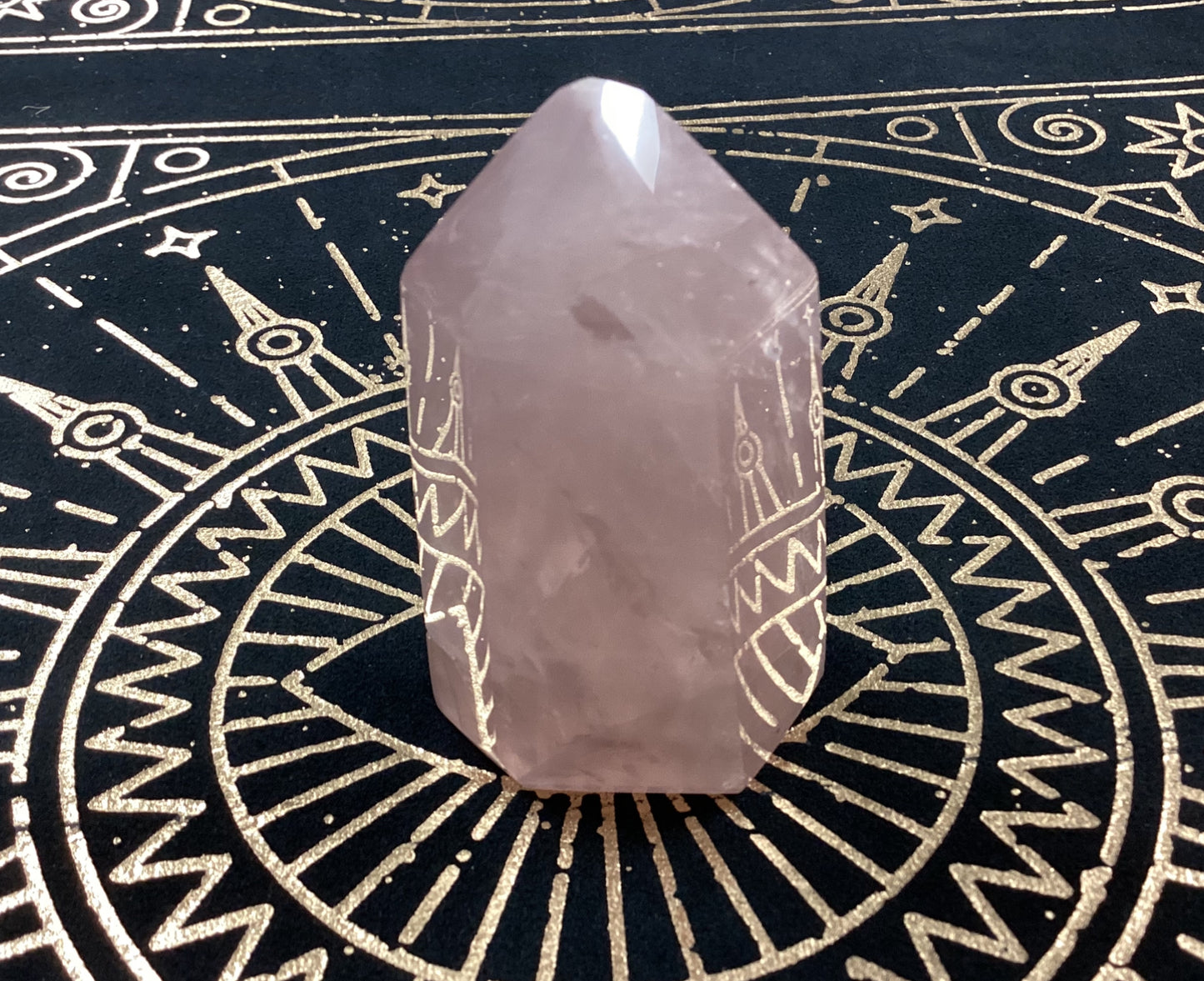 Rose Quartz Tower Faceted - Large