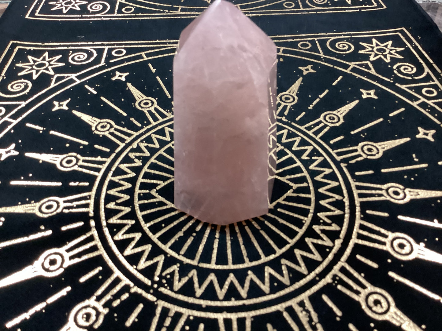 Rose Quartz Tower Faceted - Extra Large